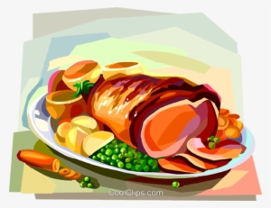 Roast Dinner Clipart Sunday Roast Roast Beef British - Roast Beef Dinner Clipart #4265370