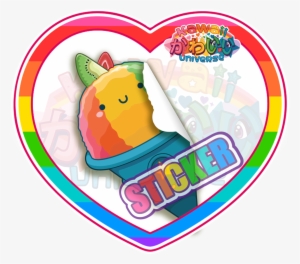 Cute Rainbow Shaved Ice Sticker - Kawaii Cute Png Sticker #4266834