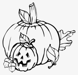 Pumpkin Clipart Apple - October Clip Art Black And White #4267387