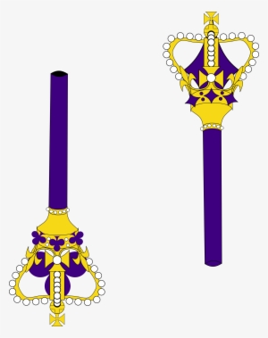 Sceptre Purple Staff Bishop Crown Free Image Vector - King Staff Vector #4267594