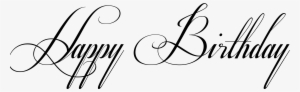 Happy Birthday Tattoo In Respective Slanted Font - Happy Birthday Fancy Lettering #4267741