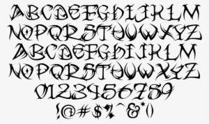 Graphic Free Cursive Tattoo Fonts For - Tribal Font Alphabet #4268134