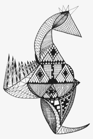 Clip Art Black And White Library Sea Horse Zentangle - Illustration #4268603