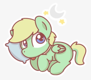 Sugar Morning, Blep, Chibi, Curled Up, Cute, Dog Pony, - Pillow #4268912