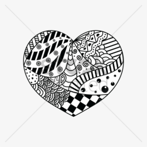 Blank Book Journal - Blank Book Journal: Heart Zentangle Cover Diary Notebook: #4268979