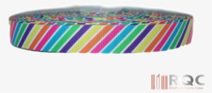 Bright Diagonal Stripes Printed Grosgrain Ribbons 7/8\ - Bangle #4269285