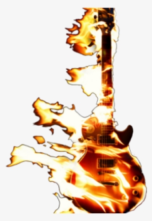 Guitar Flaming - Guitar With Fire Png #4270089