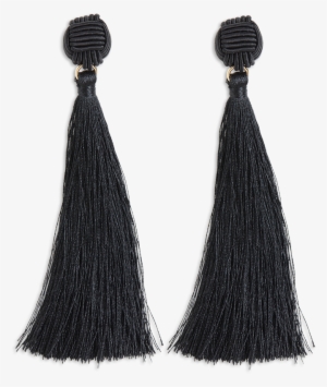 Tassel Earrings Black - Earrings #4270298