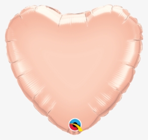 Rose Gold Heart Balloon W/ Paper Tassels - Rose Gold Heart Shaped Balloons #4270988