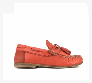 Coral Red Loafer Met Tassels - Slip-on Shoe #4271080