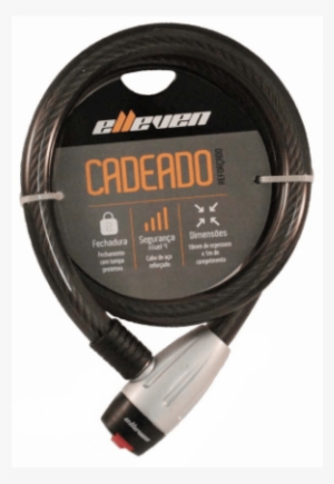 Cadeado Espiral 1m X 18mm Elleven Fumê/prata #4272027