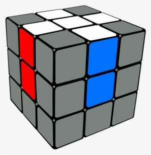 White Cross On The Rubix &nbsp - Rubik's Cube Cross #4272776