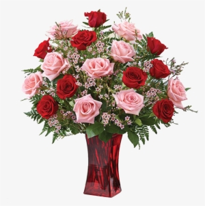 Red & Pink Roses Bouquet - Teleflora Bold Elegance Bouquet #4273088