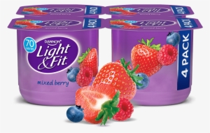 Nonfat Yogurt Mixed Berry - Light And Fit Yogurt Mixed Berry #4273292