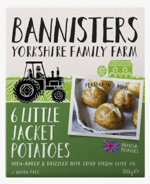 6 Little Ready Baked Jacket Potatoes - Bannisters Frozen Jacket Potatoes #4273563