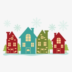 Christmas House Border Svg Cutting Files Christmas - Christmas House Silhouette #4274280