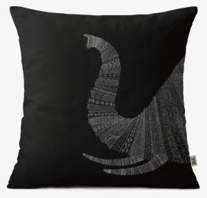 Dailyobjects Aztec Elephant Trunk 12" Cushion Cover - Giclee Print: Elephant Blue By Florent Bodart : 32x24in #4275068