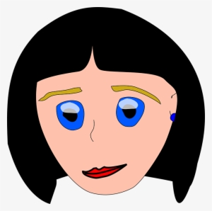 Hair Clipart Mom - Clip Art Black Hair Blue Eyes #4275621