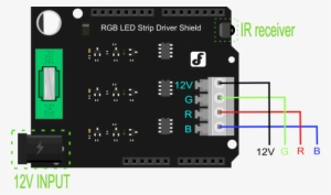 Rgb Led Strip Driver Shield - Led Strip Ir Arduino #4275705
