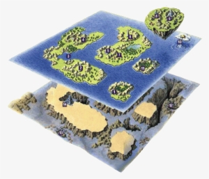 Ffliii World Map Artwork - Mapa Final Fantasy 3 Ds #4275909