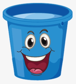 Buckets With Faces Blue Happy Clipart Math Image Pbs - Happy Bucket #4276866