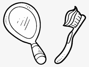 Desenho De Espelho E Escova De Dentes Para Colorir - Colorir Espelho #4276949