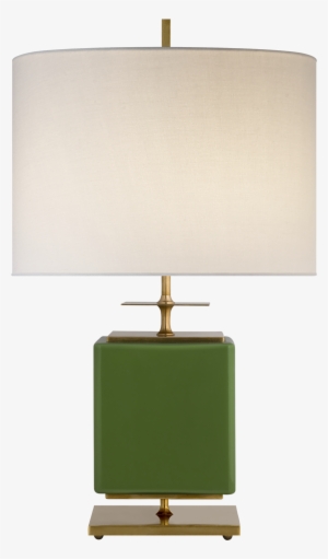 Beekman Small Table Lamp In Green Reverse Painted Glass #4277102