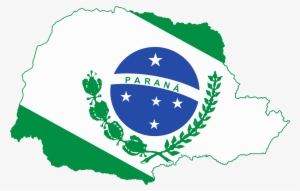 Flag Map Of Parana - Flag: Paraná #4277540