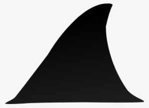 Fins Clipart Grey Shark - Shark Fin Art Black And White #4277772