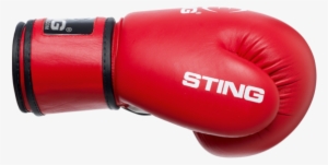 Sting Aiba Approved Competition Leather Boxing Gloves - Sting Boxing Gloves Red #4278493