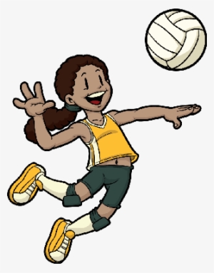 Volleyball Player - Girl Playing Volleyball Cartoon #4279884