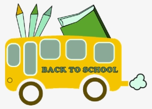 School Back Education Cartoon Bus Border Free - Back To School Clipart #4280805