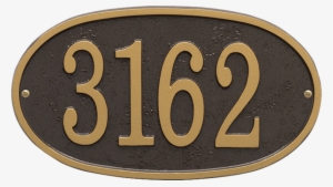 Fast And Easy Oval House Number Plaque - Custom Cast Brass Plaque #4281741