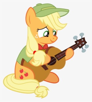Acoustic Guitar, Applejack, Artist - Mlp Applejack W Guitar #4282248