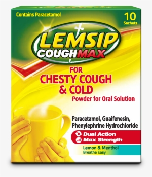 Lemsip Cough Max Chesty Cough Cold Lemon Hot Drink - Lemsip Max Cold & Flu Blackcurrant 5 Sachets #4282507