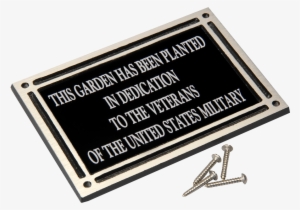 Black And Silver Outdoor Cast Aluminum Sign - Cast Aluminum Plaque W/ Screws #4282665