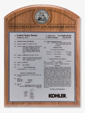 Rotunda Series Patent Plaque Solid Walnut Silver - Patent #4282687