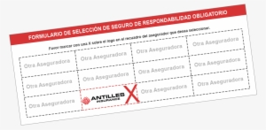 Marca Antilles Insurance En La Hoja Del De Seguro De - Paper #4284215