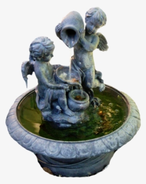 The Fountain And Statues - Portable Network Graphics #4284963