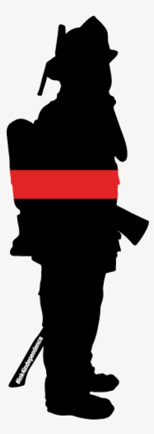 Thin Red Line Silhouette Decal - Illustration #4285509