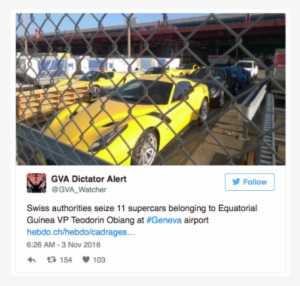 $8 Million Dollars Of Supercars Seized From African - Teodorin Obiang Voitures #4285773