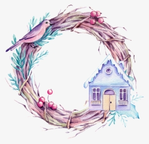 Hand Painted Fairy Tree Wind Tree Vine House Weaving - Christmas Day #4286213