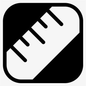 This Icon Is Depicting A Ruler Tilted Diagonally And - Icon #4286992