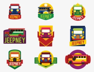 Jeepney Labels Vector - Jeepney Front View Vector #4287037