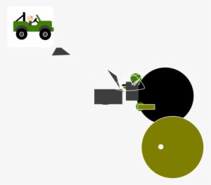 Green Jeep With Man Clip Art - Clip Art #4287178