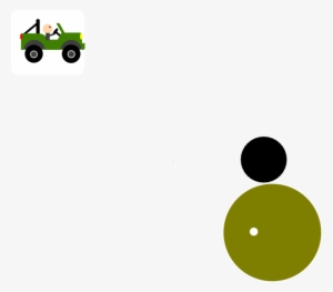 How To Set Use Green Jeep With Man Svg Vector - Circle #4287201