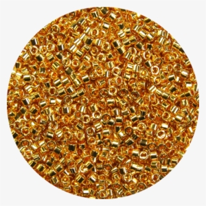 22k Gold Plated 11/0 Delica Seed Beads - Circle #4287382
