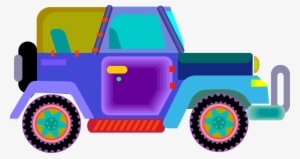 Vector Illustration Of Jeep Sports Utility Off-road - Toy Vehicle #4287544