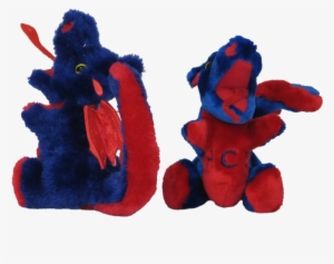 Stuffed Dragons In Royal Blue And Red Fabric - Red #4288182
