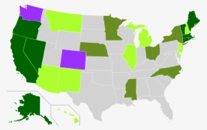 Map Of Us State Cannabis Laws - Legal States In America #4288238